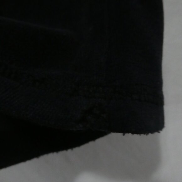Black Velour Loungewear Bottoms | Bleach Spots On Front Leg | 14 inches measured - Picture 15 of 16